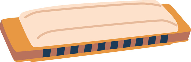 Harmonica cowboy musical tool vector illustration