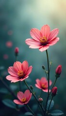 Tiny charcoal flowers and foliage in a subtle gradient effect , natural texture, background image