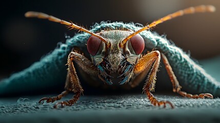 Fototapeta premium Close up of a Kissing Bug Hiding Under a Bed Sheet a Known Carrier of the Deadly Chagas Disease Medical and Healthcare Concept with Copy Space for Text