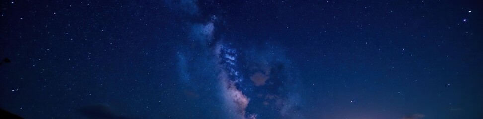 Fototapeta premium starry night sky with twinkling stars on dark background, stars, cosmos