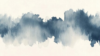 Abstract Blue And Grey Watercolor Wash Background