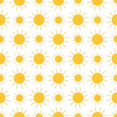 Cute sun seamless pattern background
