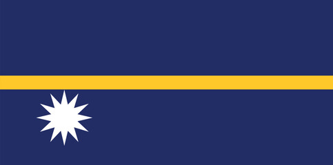 National flag of Nauru vector image