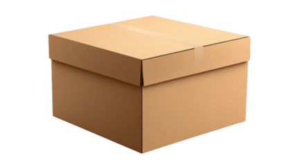 A cardboard box with a white border