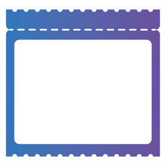 Square Blue Purple Gradient Voucher with White Rectangle Rounded