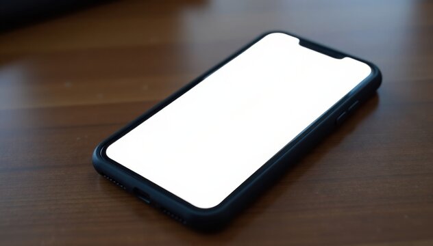 Multiple blank screens of mobile browser windows on a smartphone table, computer, design