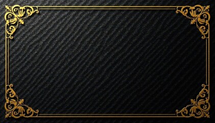 Luxurious gold and black design on textured cardstock for luxury events , elegant, high-end, black