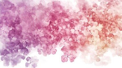 Fototapeta premium Watercolor Floral Background Pink Purple Peach Blossoms