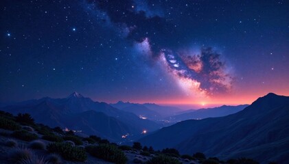 Fototapeta premium Infinite expanse of starry night with diamonds scattered across the velvet blackness, space, starry night