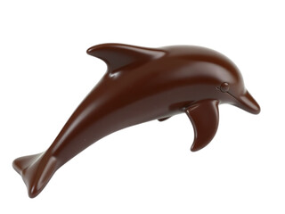 Obraz premium Elegant Cocoa Dolphin Sculpture