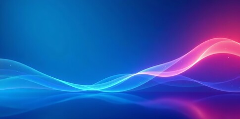 Bright blue banner with sleek modern wave design for contemporary websites, background, blue, trendy