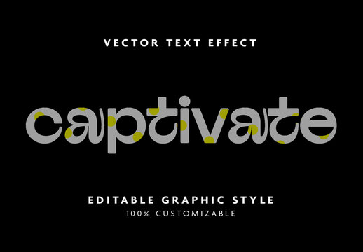Black and Yellow Bold Mesh Text Effect