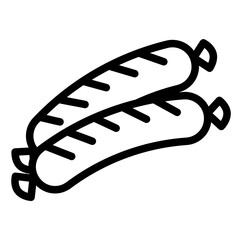 bratwurst line icon