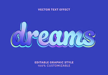 Blue And Purple Gradient Dreamy Halftone Text Effect
