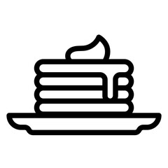 pancake line icon