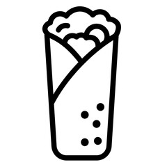 shawarma line icon