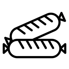 sausage line icon