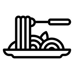 spaghetti line icon