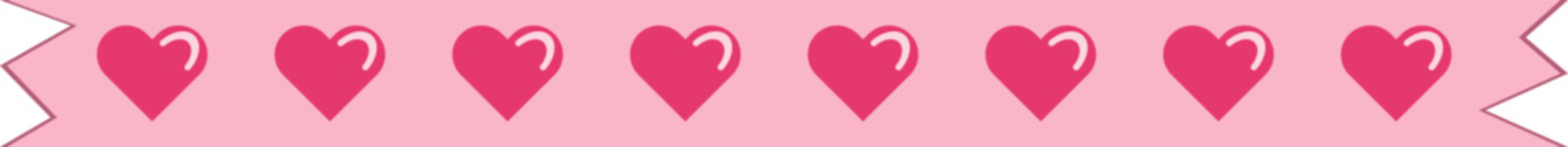 heart valentine washi tape vector