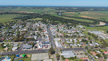 The south eastern Victorian town of   Orbost  and the Snowy river.