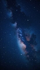 Fototapeta premium Dense starry sky with twinkling celestial bodies against a deep dark background, nocturnal, celestial