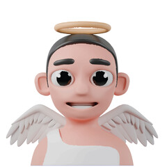 Fantasy character 3d Icons Render Clipart.