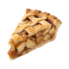 Classic Apple Pie Slice with Lattice Crust