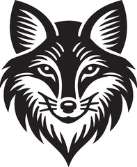 Fototapeta premium wolf head tattoo, wolf head logo, wolf head silhouette vector black and white