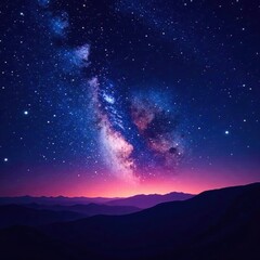 Fototapeta premium Cosmic night sky with stars and galaxy in the background, night sky, cosmos