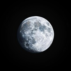 Naklejka premium Majestic moon illuminating the night sky with its ethereal glow showcasing celestial beauty and cosmic wonder