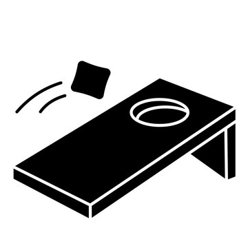 Bean Bag throw game glyph/solid icon