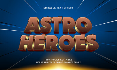 astro heroes editable text effect with a galaxy and cosmic text style