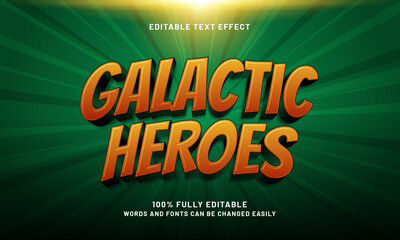 galactic heroes editable text effect with a galaxy and cosmic text style