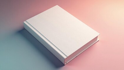 Blank book cover with soft shadows for design concept presentation, art, mockup