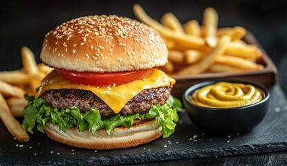 Classic Cheeseburger with Fries (1)