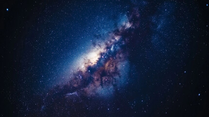Fototapeta premium Stunning View of the Milky Way Galaxy in Night.