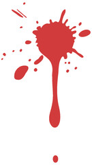 Red Paint Splash Vector Illustration