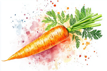 illustrated carrots on a painted background
