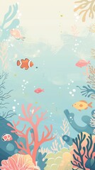 Obraz premium vector graphic of underwater ecosystem