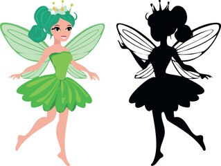 vector illustration of a fairy