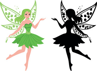 vector illustration of a dancing ballerina