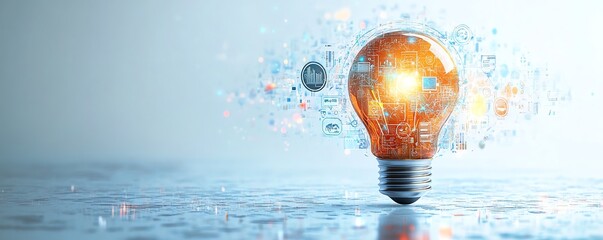 Bright idea, innovation concept