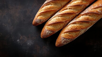 Close-up baguette, food design