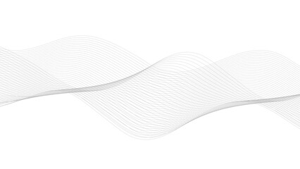 Abstract black wave lines on white background. Dynamic wave pattern modern, Vector illustration. Wave with lines created using blend tool. Curved wavy line, smooth stripe.
