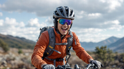 Engaging in outdoor activities such as cycling and enjoying nature, with an emphasis on strength, flexibility and daily happiness.