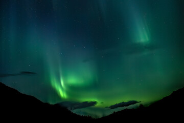 alaska aurora borealis over water