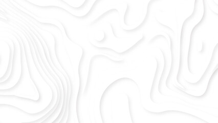 White abstract paper carve template background. style abstract white background with curved wavy layers forming 3D realistic paper cut effect. 