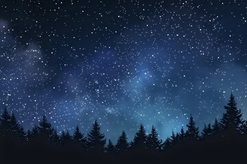 A hyper-realistic nighttime landscape featuring a clear, star-filled sky with the Milky Way prominently visible across the scene.