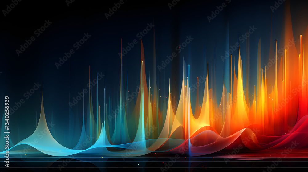 Wall mural a vibrant and colorful abstract background representing energy density and conceptual visualization 