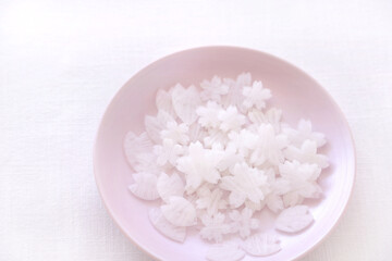 さくらの花の型　のだいこん　ちらし寿司の飾り